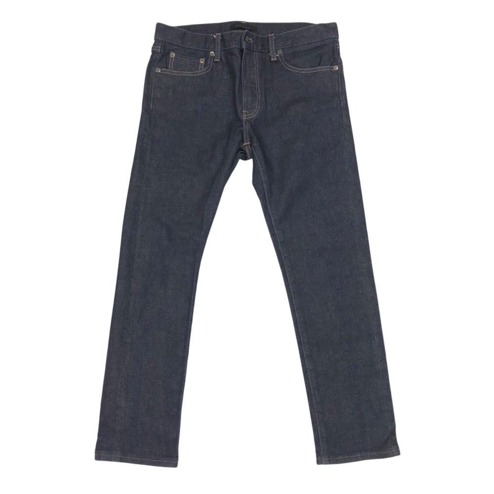 Uniqlo Men's Slim Straight Selvedge Kaihara Denim Jeans Size 32X27.5 Dark Blue